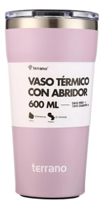 Vaso Térmico Terrano Con Tapa 600ml Color Lila