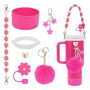 Accesorios Decorativos Correa Vaso Térmico Spotie Quencher Fucsia