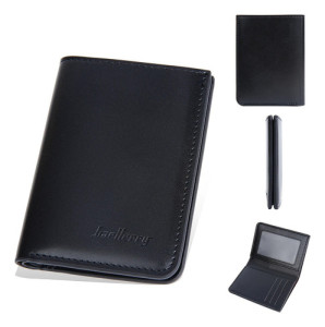 Tarjetero Baellerry Elegante Moderno Porta Tarjetas Compacto Liso Negro