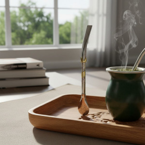 Bombilla Alpaca Corta Chica 16 Cm Pico Loro/recta  Premium