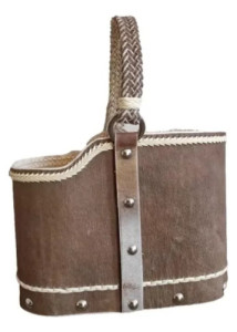 Matera En Cuero Crudo Doble Cocido Cuero