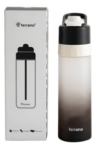 Botella Splash Terrano 650ml Boton Spray Ehogar Color Negro