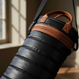 Matera Cerrada Porta Termo Mate Cierre Reforzado Mochila Negro