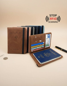 Porta Pasaporte Documento Funda Viaje Travel Rfid Tarjetero