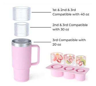 Molde Hielo Hielera Silicona Vaso 20 30 40oz Spotie Quencher Verde