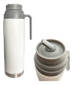 Termo Acero Inox 1lt C/manija Fija Mantiene Frío Calor Comet Color Blanco