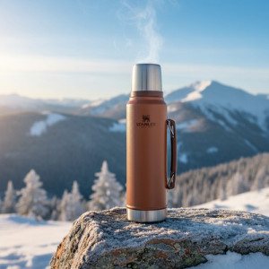 Termo Stanley Clásico 1 It Acero Inox Premium Tapon Cebador Arcilla