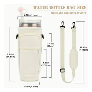 Funda Porta Quencher Vaso Spotie Neopreno Beige