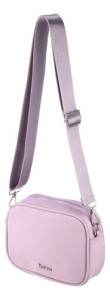 Bandolera Dama Terrano Chica C/correa Ajustable Tela Lila Níquel Lila