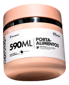 Contenedor De Alimentos Terrano 590ml Color Rosa