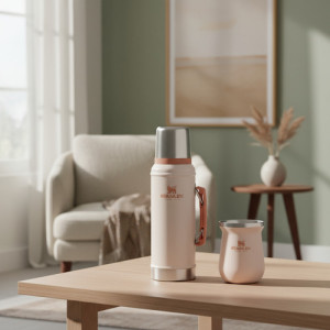 Termo Stanley 1lt + Mate Stanley Acero Inox Colores