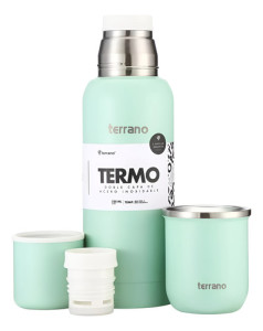 Set Termo Terrano 750ml+ Mate Acero Sicilia. Bombilla Regalo