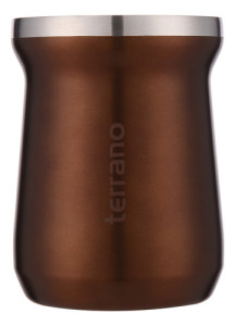 Mate Tradicional Camionero Acero Inox Doble Capa 230 Terrano Bronce