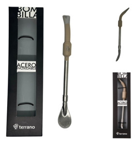 Bombilla Terrano Acero Inoxidable Paleta Premium Arena