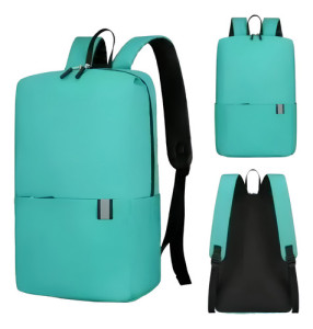 Mochila Porta Laptop Lona Urbana Clasica Simple Ajustable Turquesa
