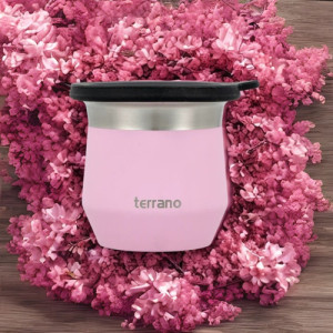 Mate Terrano Acero Doble Capa C/ Tapa Silicona + Bombilla Re