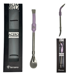 Bombilla Terrano Acero Inoxidable Paleta Premium Lila