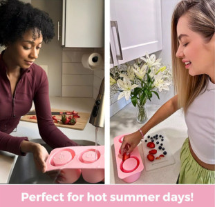 Molde Hielo Hielera Silicona Vaso 20 30 40oz Spotie Quencher Rosa