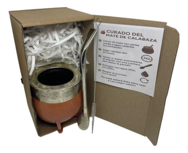 Mate Imperial Bombilla Alpaca Pico Loro + Limpia Bombillas