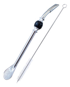 Bombilla Acero Inox Desmontable 19cm + Limpia Bombilla