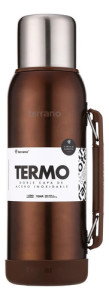 Termo 1lt Terrano Premium Base Silicona Antigolpes Copper