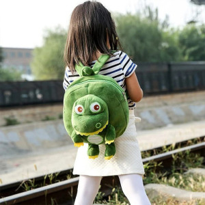 Mochila Mochilita Infantil Dinosaurio Escolar Niño Peluche Verde