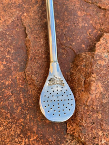 Bombilla Baño En Plata 925 Pico Loro Curva 19cm