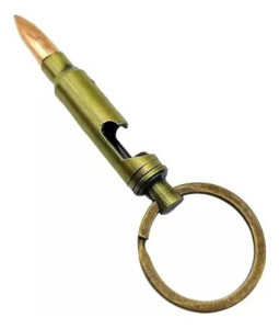 Pack 10 Llavero Destapador De Botellas Bala Municion Balin Bala