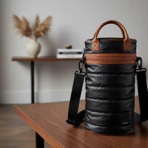 Matera Cerrada Porta Termo Mate Cierre Reforzado Mochila Negro