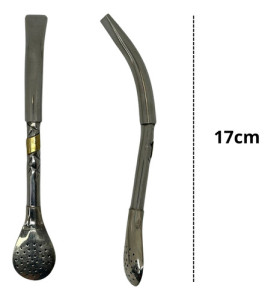 Mate Calabaza Bombilla 17cm Alpaca Posa Mate + Luz Bombilla Pico Loro Aplique