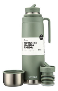 Termo 1lt Terrano Con Manija Rígida  Garantia De Por Vida