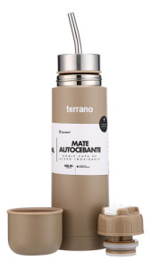Mate Autocebante - Termo Acero Inox 500 Ml Terrano Arena Autocebante