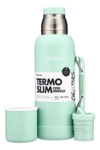 Termo Terrano Slim 750 Con Asa Base Silicona Antiabollones Agua