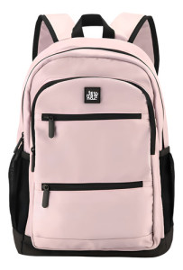 Mochila Grande Terrano Doble Cierre Premium Ehogar Color Lila Diseño De La Tela Liso