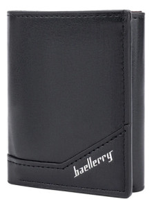 Billetera Tarjetero Baellerry Antirrobo Rfid Elegante Clasic Liso Negro