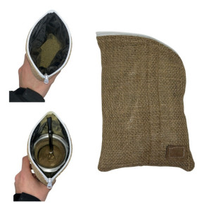 Yerbera Tela Arpillera Funda Guarda Mate Cierre Impermeable