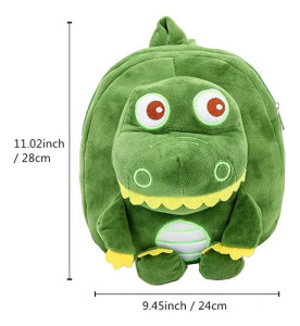 Mochila Mochilita Infantil Dinosaurio Escolar Niño Peluche Verde