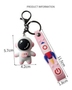 Llavero De Goma Con Gancho Y Asa Para Bebé Astronauta, Color Azul