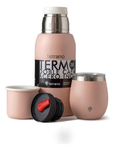 Rosa pálido + Mate c/tapa