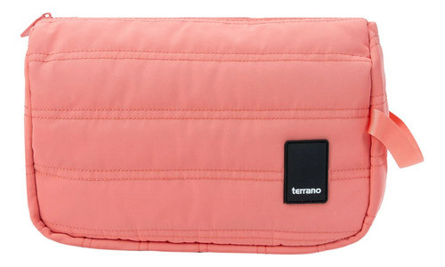 Necessaire Capitoneado Terrano Coral Lisa