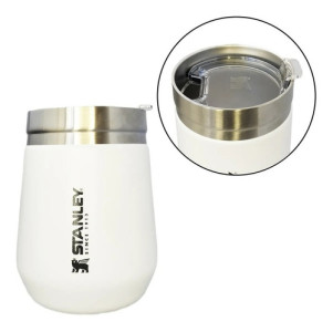 Mate Vaso Stanley Acero Inoxidable Con Tapa 290ml  Blanco Liso