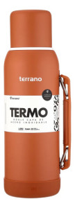 Termo 1lt Terrano Premium Base Silicona Antigolpes Terracota
