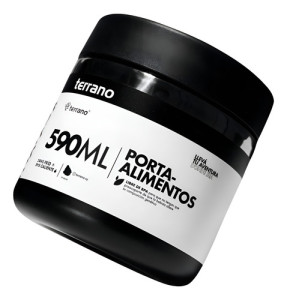 Contenedor De Alimentos Terrano 590ml Color Negro