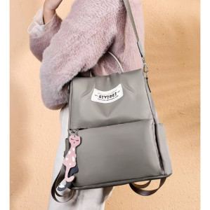 Mochila Bolso Urbana Antirrobo Lisa Hermosa Sencilla Diseños Beige Liso Oxford