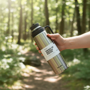 Termo 1lt Terrano Premium Mate Acero Inox + Bombilla Regalo Inox Y Mate Sicilia