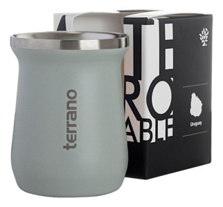 Mate Tradicional Camionero Acero Inox Doble Capa 230 Terrano Oliva