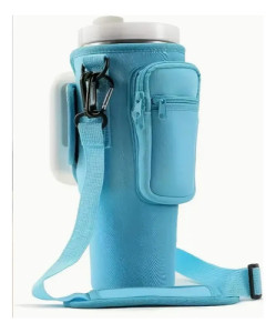 Funda Protectora Porta Quencher Vaso Spotie Neopreno Lisa Celeste