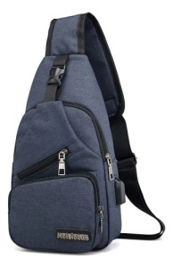 Bandolera Riñonera Cruzada Unisex Morral Bolso Urbano Azul