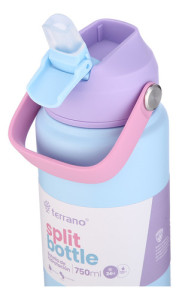 Botella Termica 750ml Terrano Base Siiicona Acero Inox Celeste