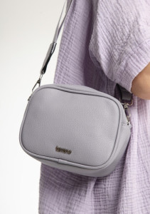 Bandolera Perla Terrano Acabado De Los Herrajes Níquel Color Gris Correa De Hombro Gris Diseño De La Tela Tela